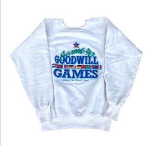 VTG 90s GOODWILL GAMES SEATTLE 1990 Long Sleeve Sweatshirt Made in USA Medium.